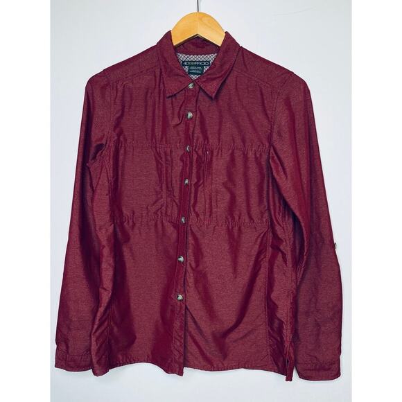 ExOfficio Women’s Dryflylite Fishing Long Sleeve Shirt Button Down size L - Picture 4 of 10